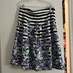 Talbots Mixed Print A-Line Skirt